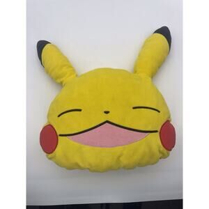 Banpresto Pokemon Pikachu Face Plush Doll Cushion Smiling 13'' Craneking Toreba
